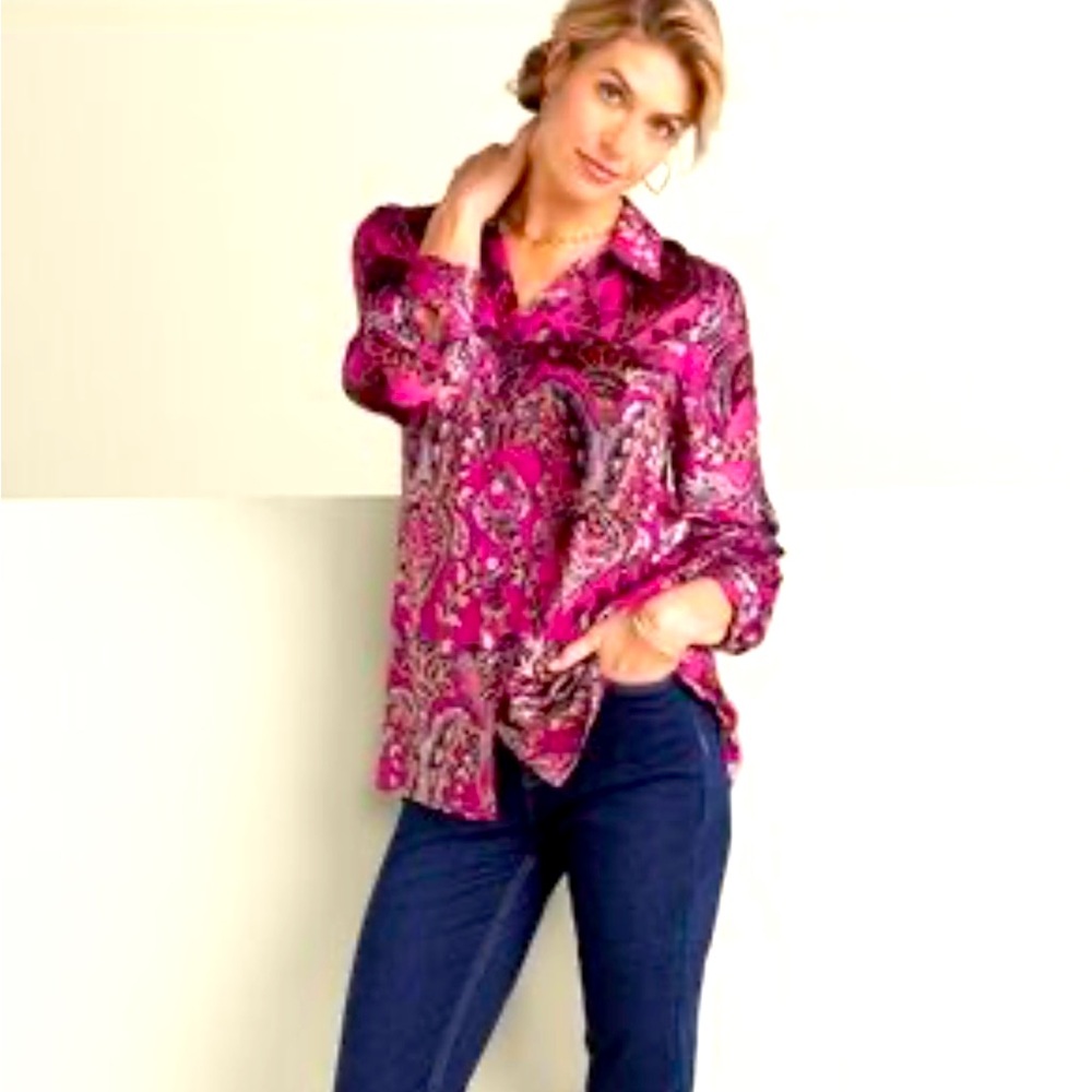 Soft Surroundings Bella Rosa 2pc Tunic size small 
New with tags